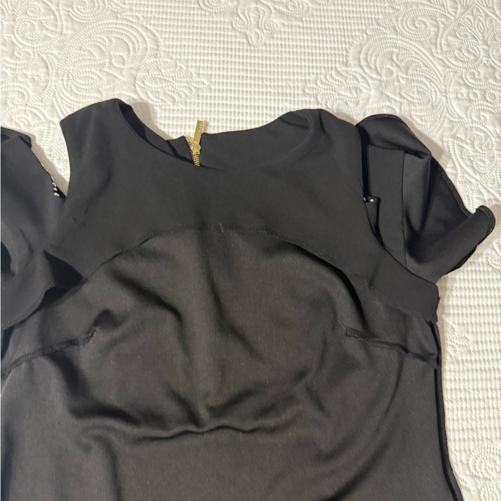 Calvin Klein Black Studded Cold Shoulder Dress - Picture 10 of 13